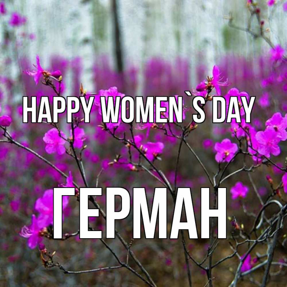 Greetings card с именем, Герман happy women`s day дикие цветы Greetings with text for free download 